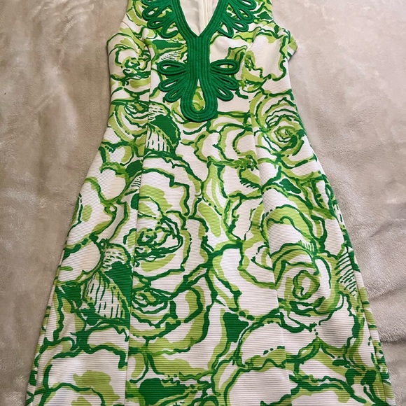 Lilly Pulitzer Cream and Green XS dress - Picture 3 of 3